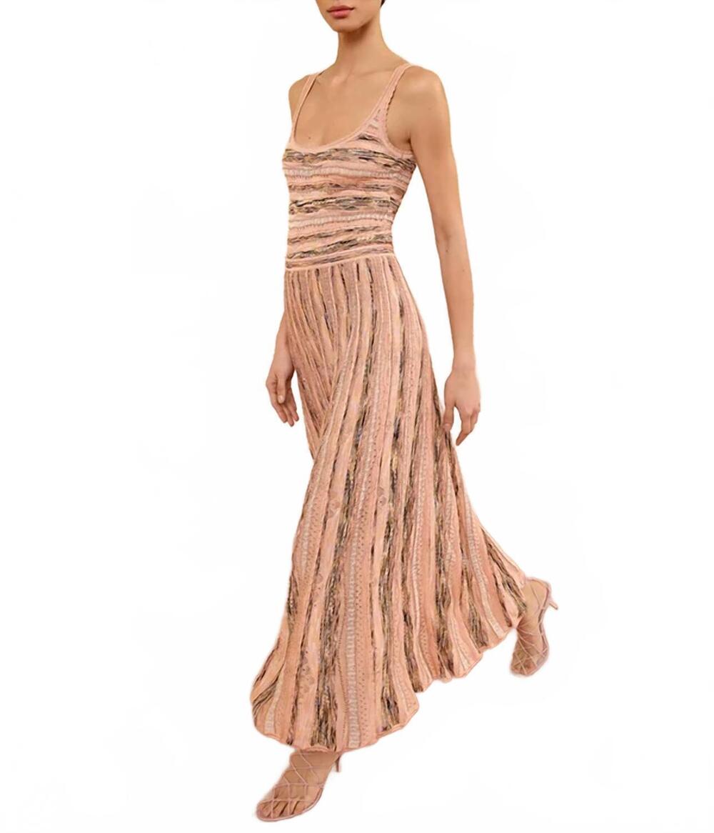 NEW ULLA JOHNSON clio knit maxi skirt in hibiscus